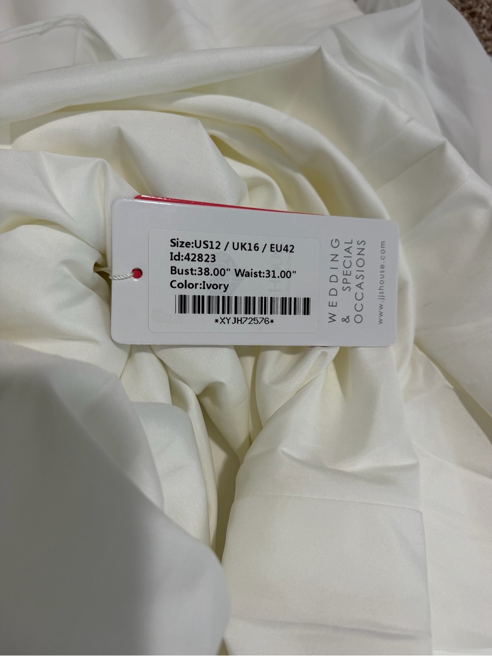 JJs House White Long Sleeve Chiffon Dress - Picture 6 of 6